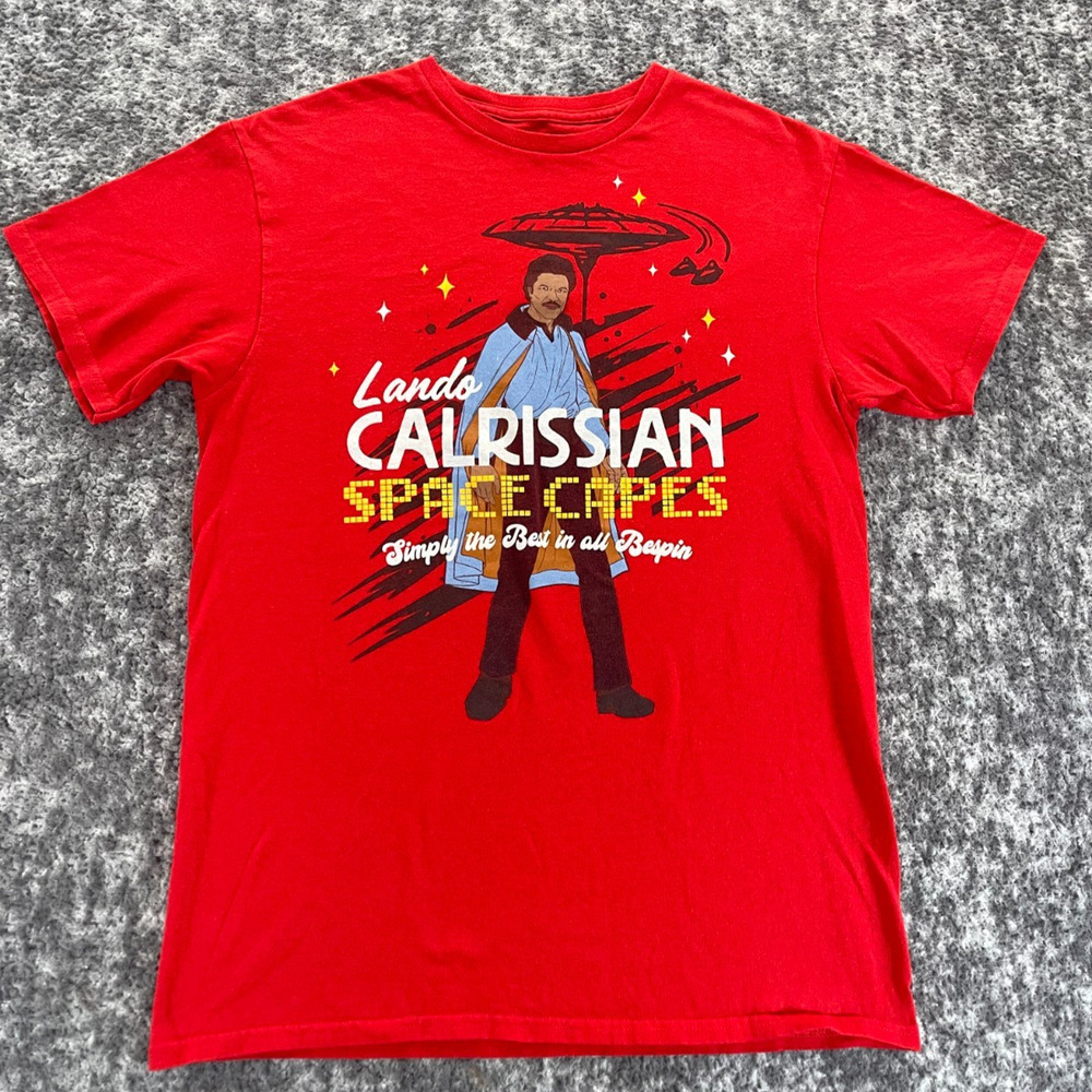 Star Wars Lando Calrissian Space Capes Red Graphic Tee Shirt Men's Size M